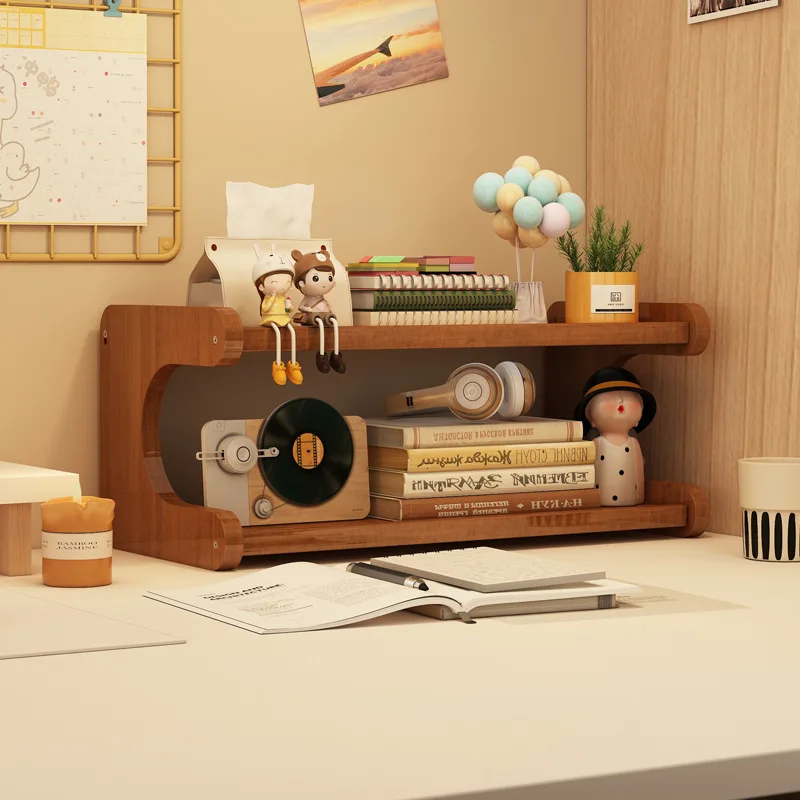 

Desktop rack household multi-layer simple office station storage display