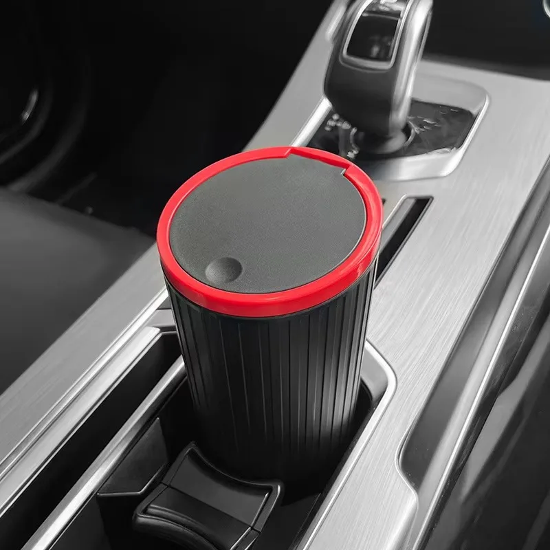 1Pcs Auto Accessories Car Trash Bin Can Mini Auto Dust Organizer Car Interior Rubbish Bag Garbage Container Storage Box Bucket