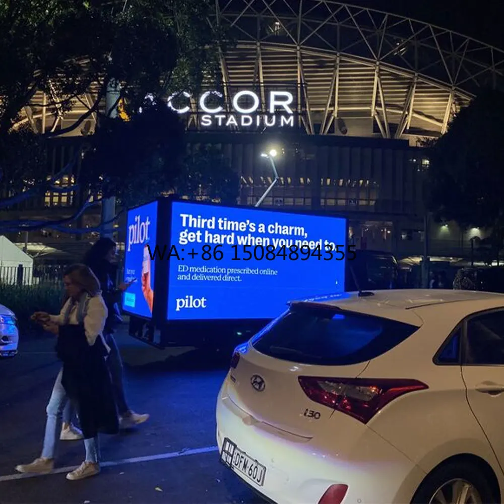 HD 4k 8k 16k Images Advertising Video Wall Billboard LED  Screen Video Curtain Led Billboards Advertising Digital Truck for Sale