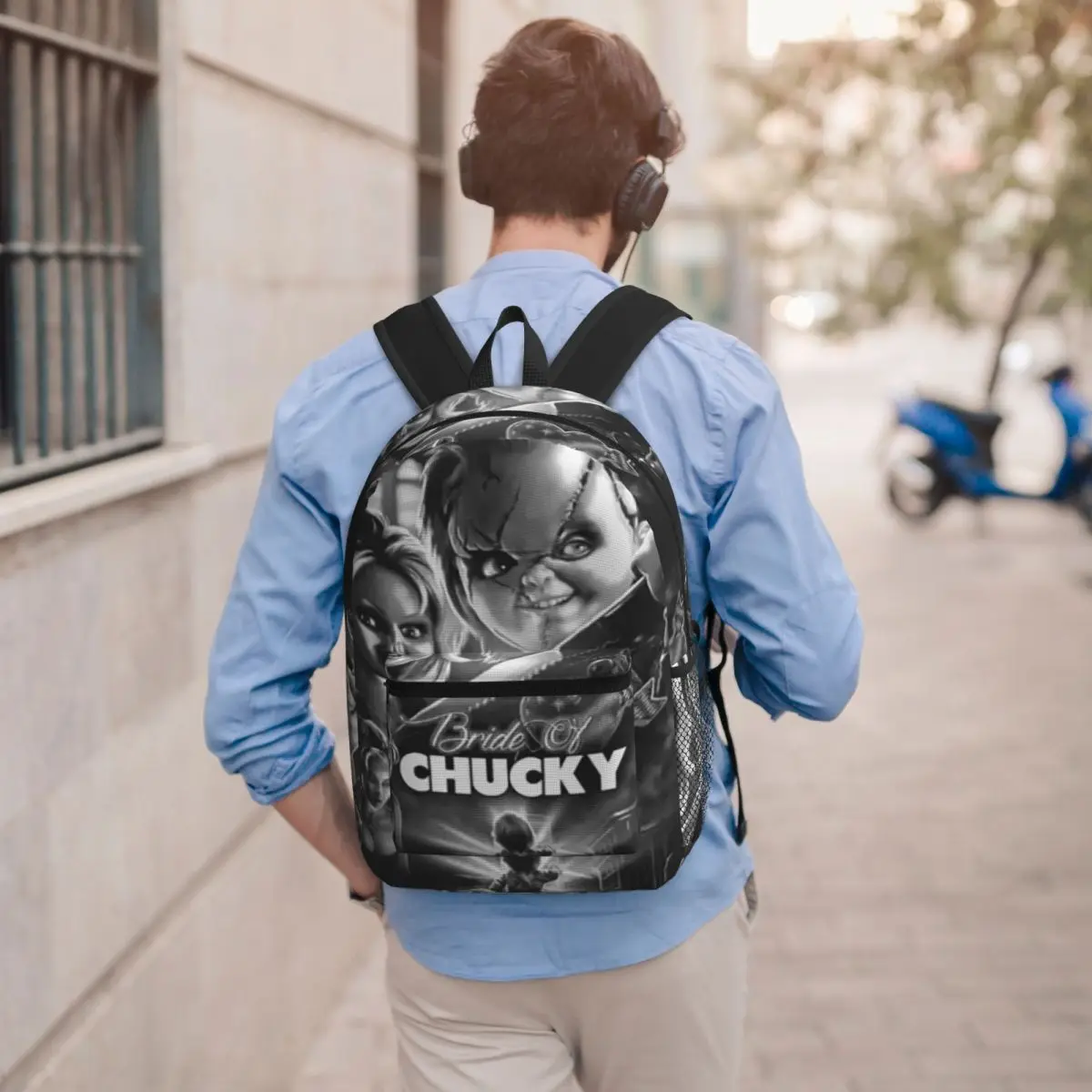 

Bride Of Chucky Killer Doll Chucky Backpack Boys Girls BookBag Kids School Bag Laptop Shoulder Bags for Men Women