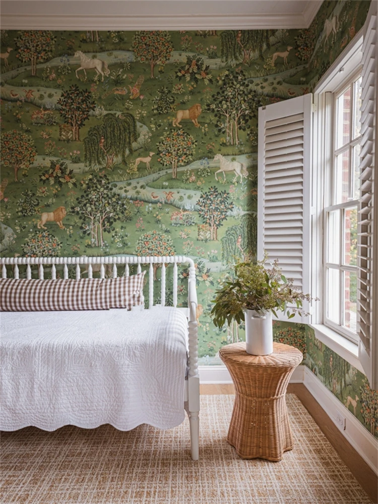 Custom American animal deer elephant wallpaper for children\'s room art wall paper home decor Nordic boy girl bedroom wallpaper
