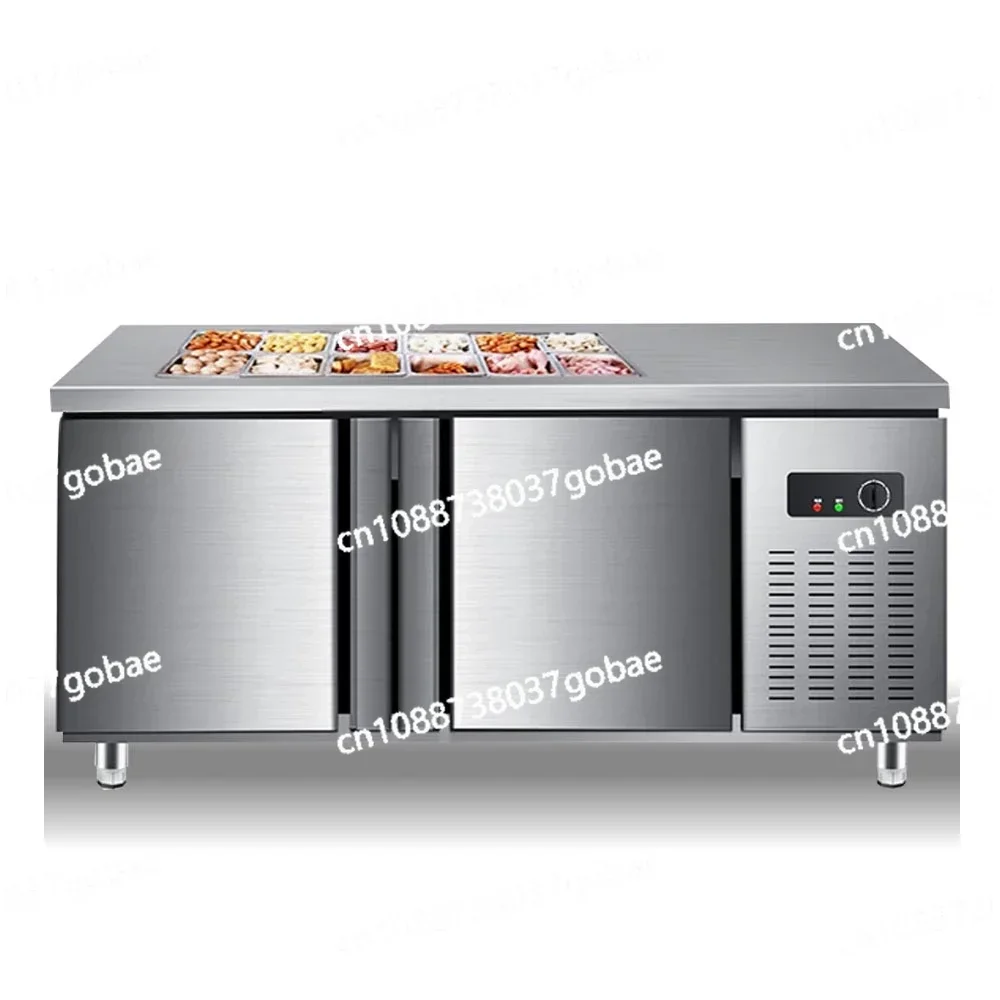 Commercial Counter Top Salad Bar Display Refrigerator Pizza Prep Table Restaurant Equipment