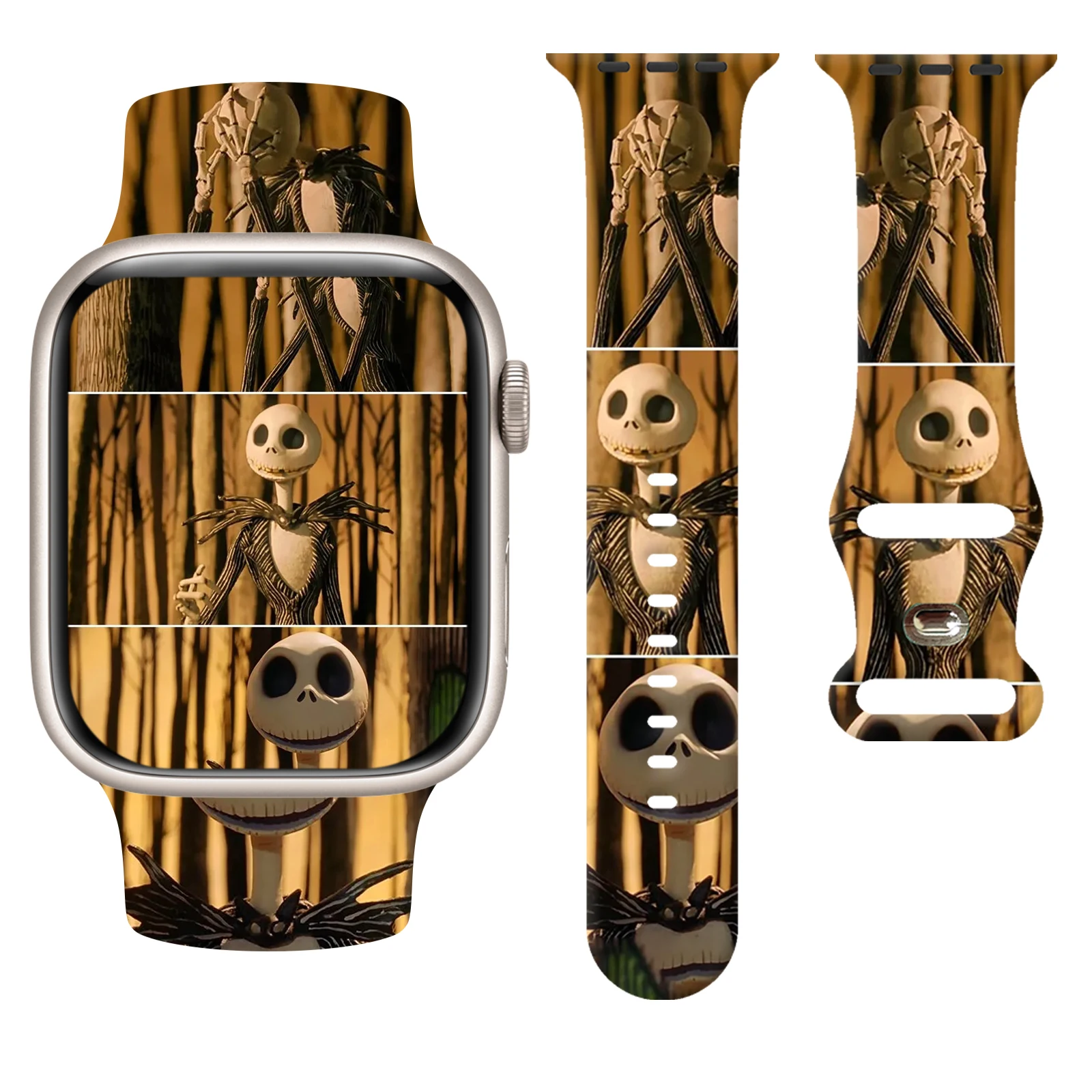 الكابوس قبل عيد الميلاد حزام ل iWatch11 10 9 8 سيليكون الفرقة استبدال سوار لساعة أبل 46 مللي متر 42 مللي متر 41 مللي متر 38 مللي متر #3