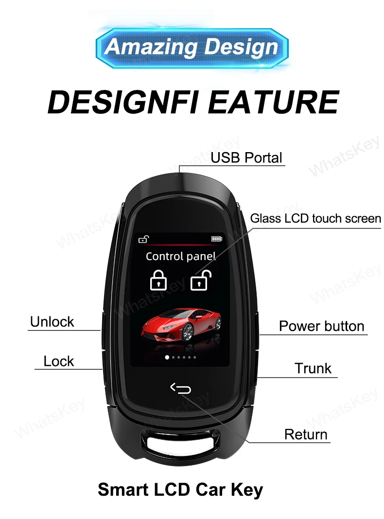 Universal Modified LCD Smart Key Comfortable Entry Car For Audi For BMW For Benz For Ford ForKIA Remote Car key keyless entry