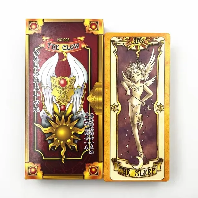Anime Card Captor Sakura KINOMOTO Clow Cards Tarot Prop Paper Poker Card Cosplay Funny For Family Friend Party Xmas Accessories