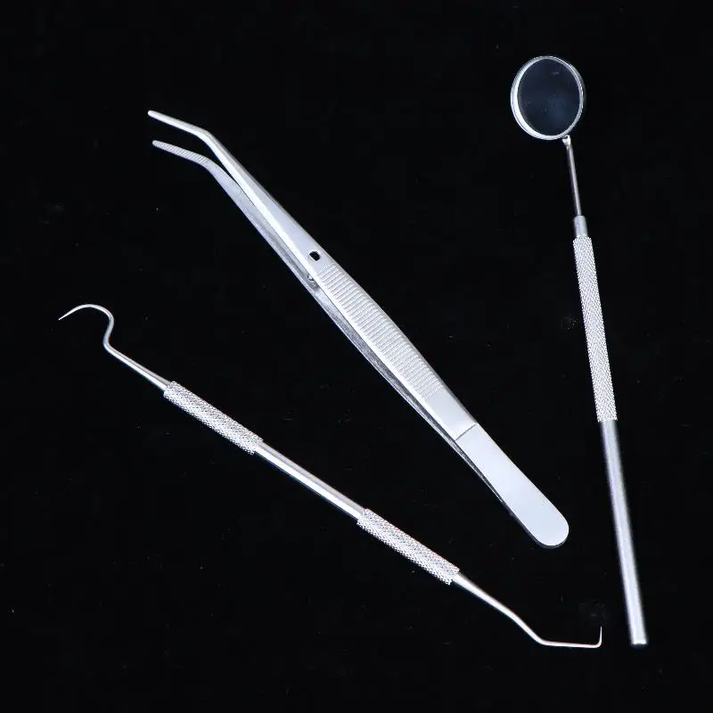 3pcs High-Quality Stainless Steel Dental Tools Kit for Oral Health Management
