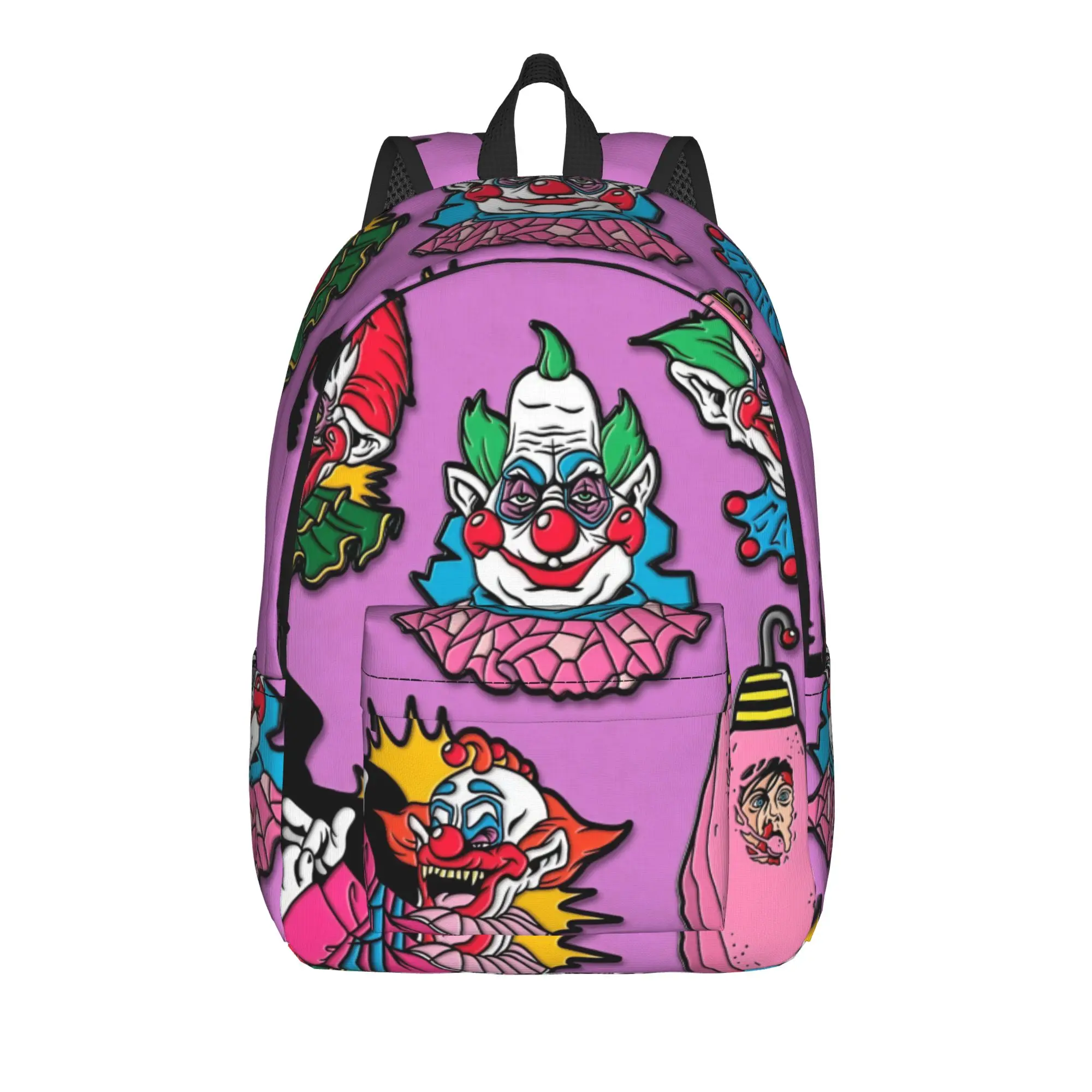 Killer Klowns From Outer Space Wax Backpack  Fun Backpacks Male Outdoor Soft High School Bags High Quality Rucksack