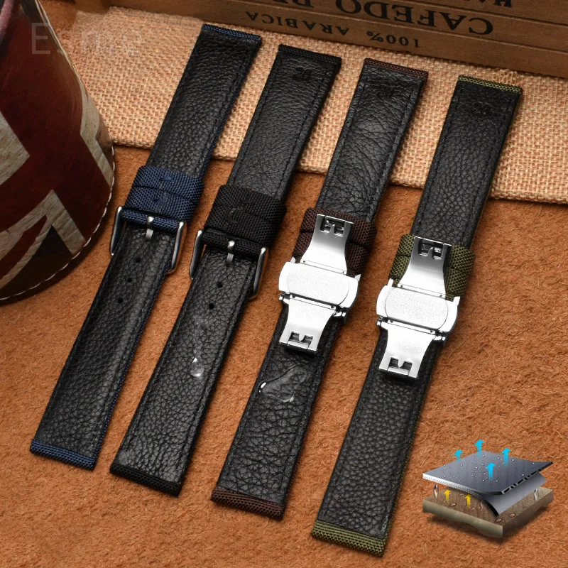 สายนาฬิกาข้อมือกีฬาไนลอนทอสำหรับ Tissot Speed Chi T116.617อุปกรณ์เสริมหนังกันน้ำหวานสำหรับผู้ชาย20มม. 22มม.