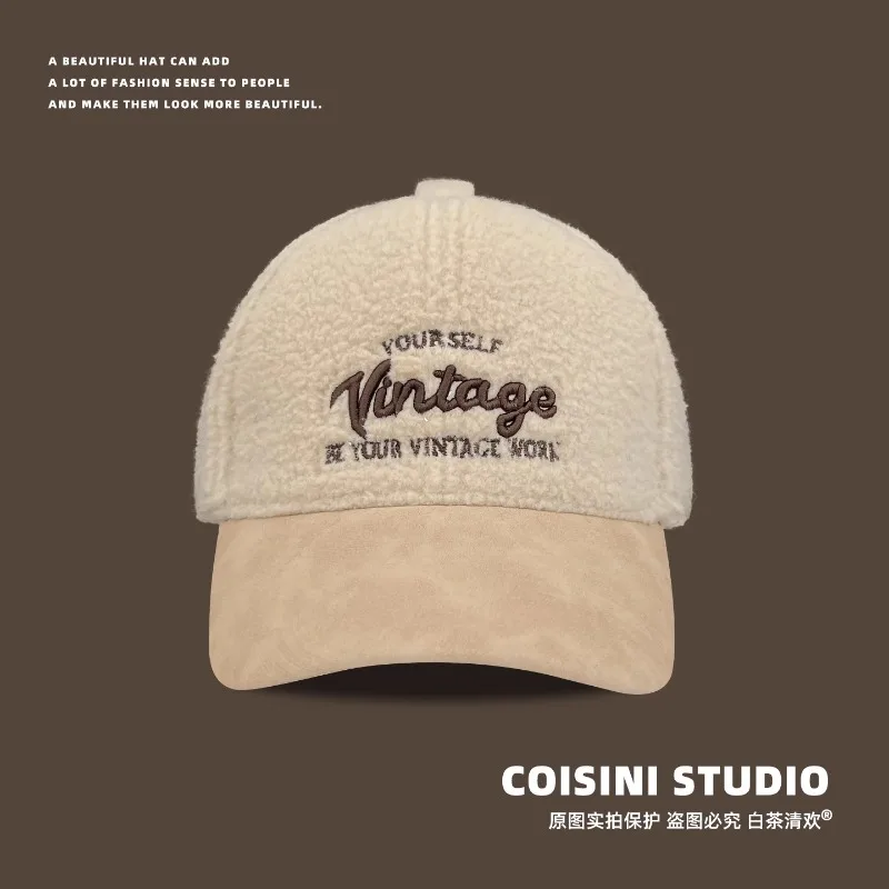 الكورية الرجعية إلكتروني التطريز الربط أفخم قبعات البيسبول النساء الخريف والشتاء الشارع الاتجاه تنوعا الدافئة الرجال القبعات