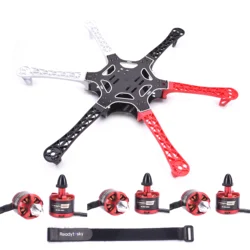 F550 Hexa-Rotor Air Frame FlameWheel Kit 550 mm + 6PCs 2212 920KV Motor + battery belt for S550 MultiCopter Hexacopter UFO Heli