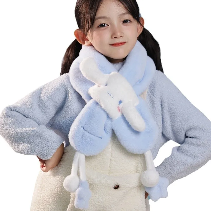 Miniso الأطفال وشاح فروي الشتاء الفتيان والفتيات الطفل وشاح وشاح وشاح الرقبة الحرس الساخن أفخم وشاح الأطفال غطاء الرقبة