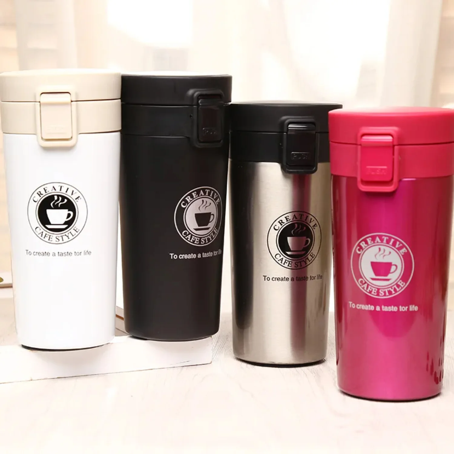 

New Fashion Car Water Cup Stainless Steel Thermos Water Bottle Vacuum Car Stainless Steel Travel Mug Coffee Thermos