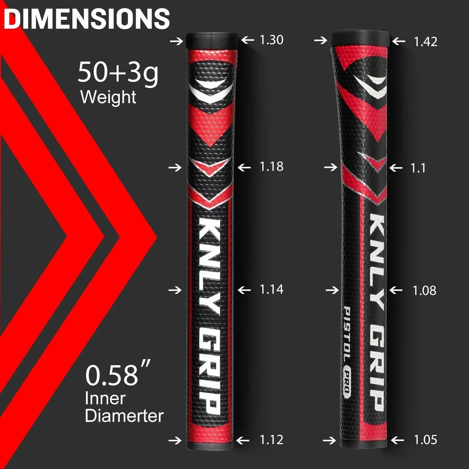 KNLY-empuñadura de Putter de Golf, agarre de pistola profesional, Material compuesto ligero, PU, sensación suave, antideslizante, nuevo