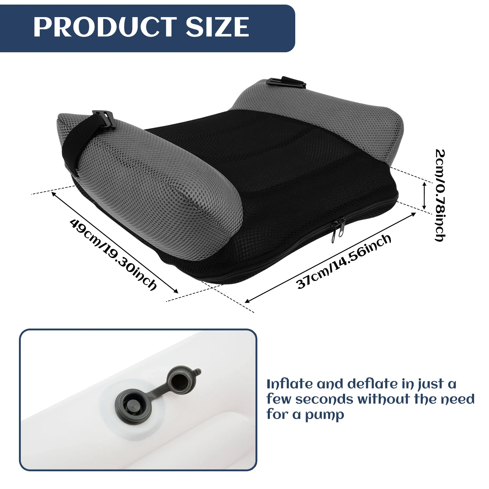 Inflatable Car Booster Seat Cushion Portable Booster Seat With Storage Bag Comfort and safety Travel PVC Mat for Kids Toddlers image 5