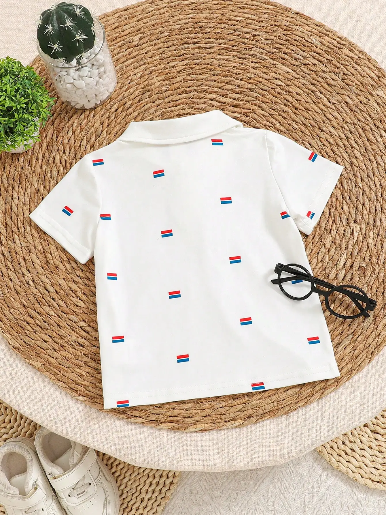 تي شيرت للأولاد، قميص بولو صيفي للأطفال بأكمام قصيرة، تي شيرت للأطفال على الطراز الكوري، طية صدر السترة البيضاء، رائع وعصري