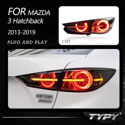 TYPY Car Accessories LED Light For Mazda 3 Hatchback Tail lights 2013-2019 Axela Rear Lamps DRL Brake Turn Signal Plug Play