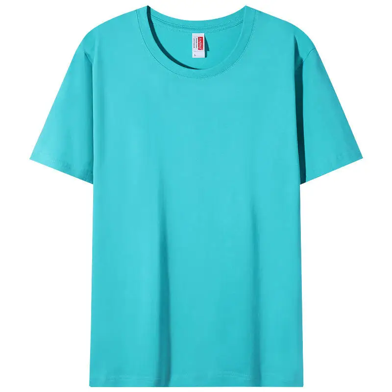 100% katoen zomer t-shirt met korte mouwen unisex sport casual voorkant achterkant print gepersonaliseerde logo t-shirts ademende tops kleding
