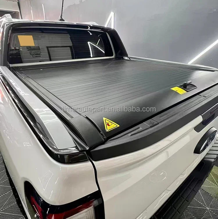 

Pickup 4X4 Folding Truck Bed Covers Canopy Roller Lid Aluminum Retractable Hard Top Tonneau Cover For Ford F-150 Dodge Ram