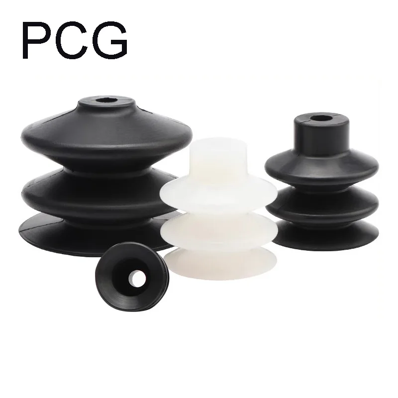 ملحقات الروبوت الهوائية والصناعية أسود أبيض PCG-05 09 12 15 18 20 30 40 مناور فراغ تشاك فوهة شفط الكؤوس