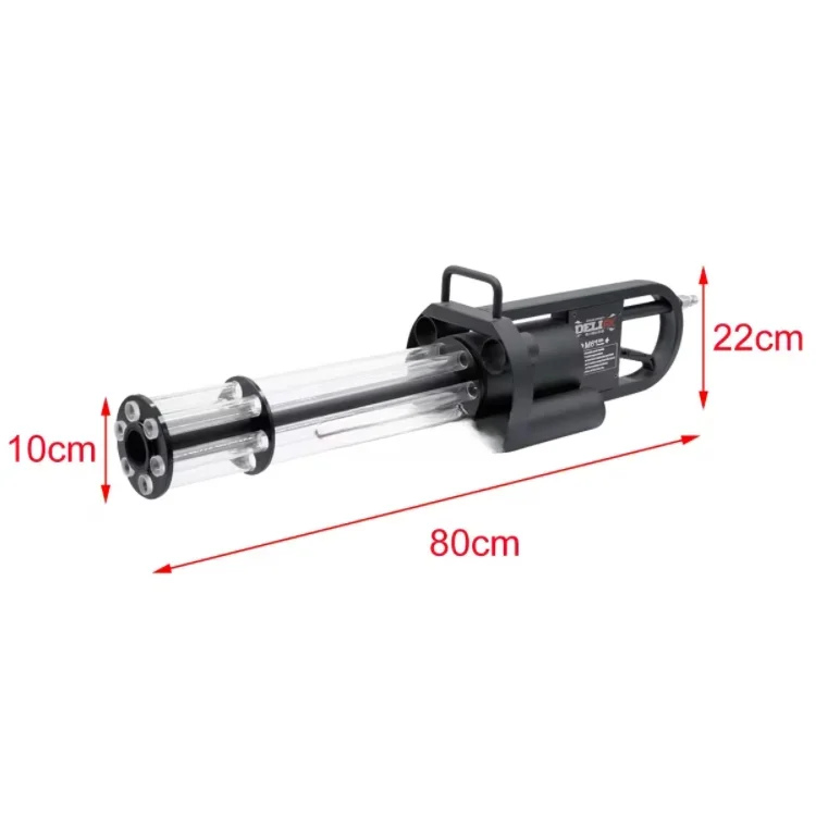 LED rotatable gatling co2 gun handheld CO2 jet cannon for party show disco