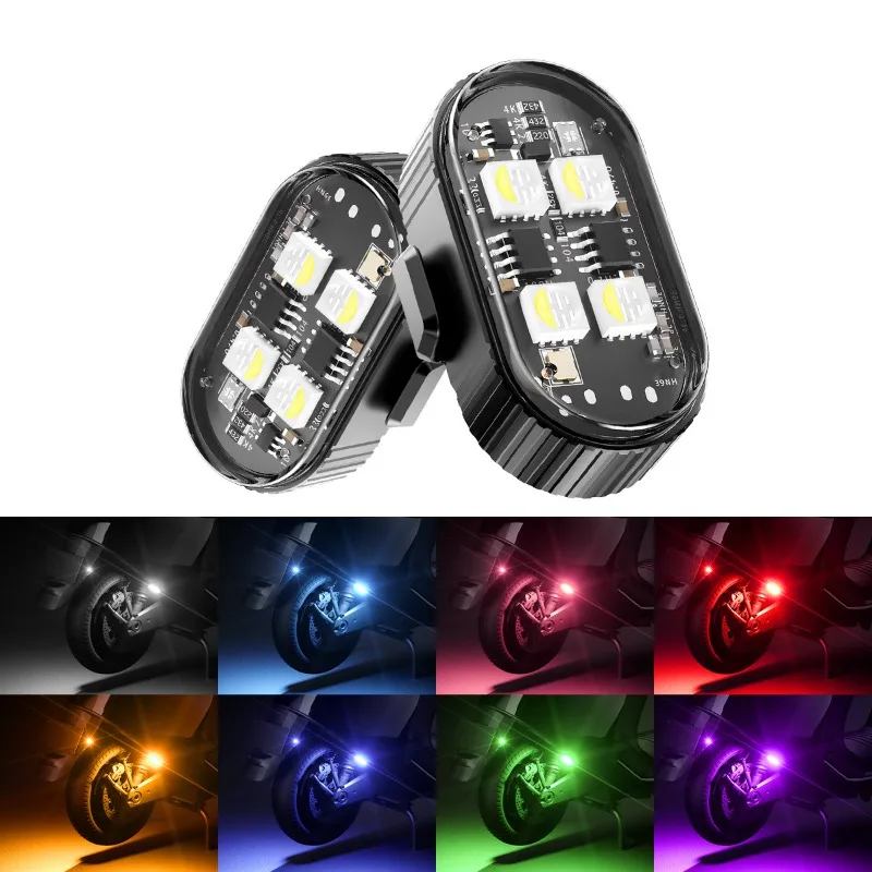 

Для велосипеда, автомобиля, дрона, 7-цветный беспроводной пульт дистанционного управления, перезаряжаемая сигнальная лампа для самолета, ночная езда, аксессуары для предотвращения столкновений