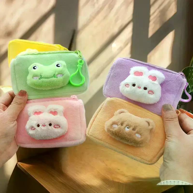 Japanse Kawaii Cartoon Pluche Opslag Portemonnee Draagbare Cartoon Sleutel Portemonnee Rugzak Decoratie Geschenken