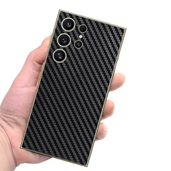 3D Carbon Fiber Skins Grain Film Wrap Phone Back Sticker For SAMSUNG Galaxy S25 S24 Ultra S23 Plus S22 Ultra S22 S21 FE Film