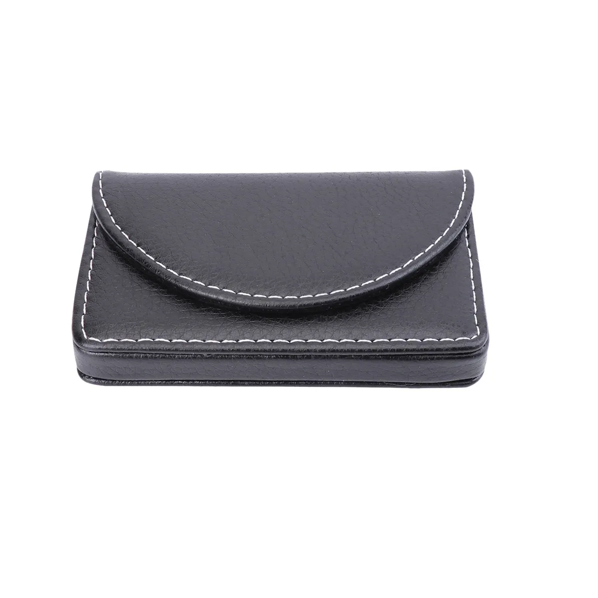 1Pcs Business Card Box Premium PU Portable Business Case Holder Simple Design Name Card Organizer Black Name Holder