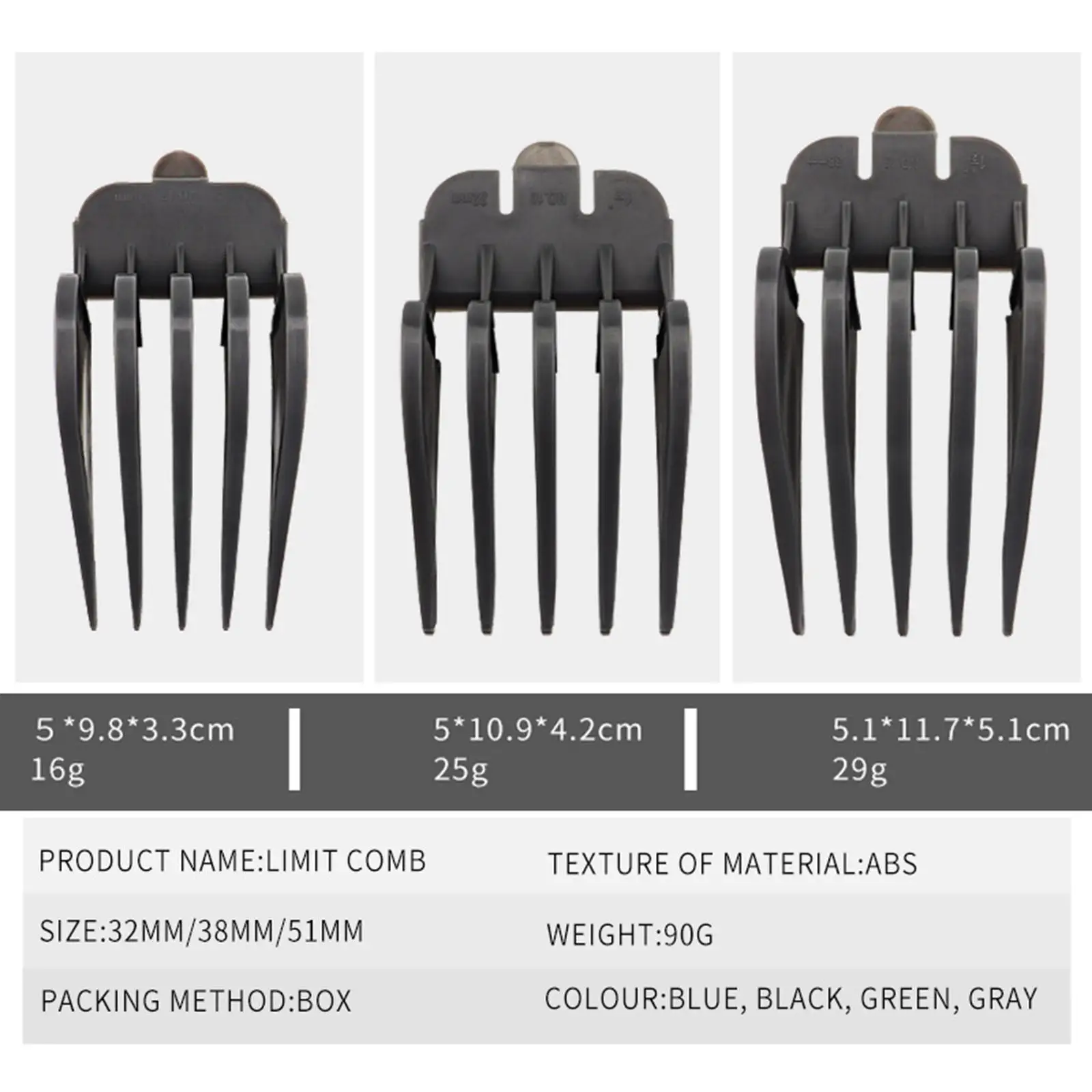 

Beard Trimmer Replacement Parts Premium Guards Strong Attachment Sturdy Clipquik Stainless Guard Children Men