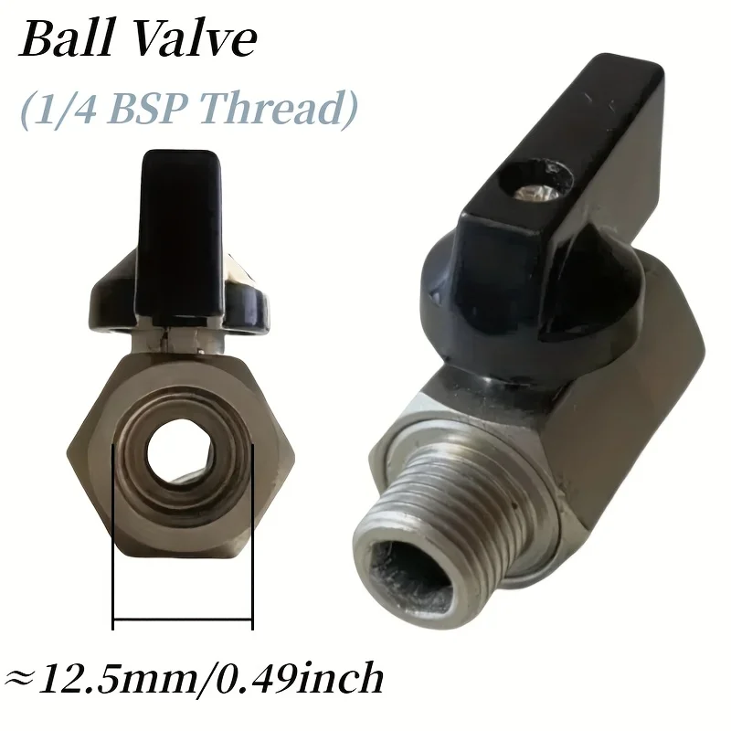 공기 압축기 및 기타 기계용 1pc 1/4 내부 스레드 볼 밸브, 펌프 및 워터 펌프용, 두꺼운 내구성