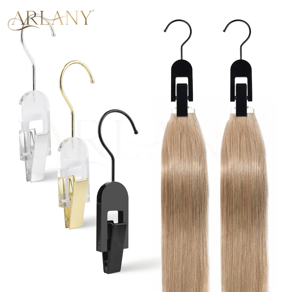 ARLANY Acrylic Hair Extension Hanger 4Pcs Wig Clips for Salon & Home Hair Storage and Organization 2 In 1 Wig Display Stand