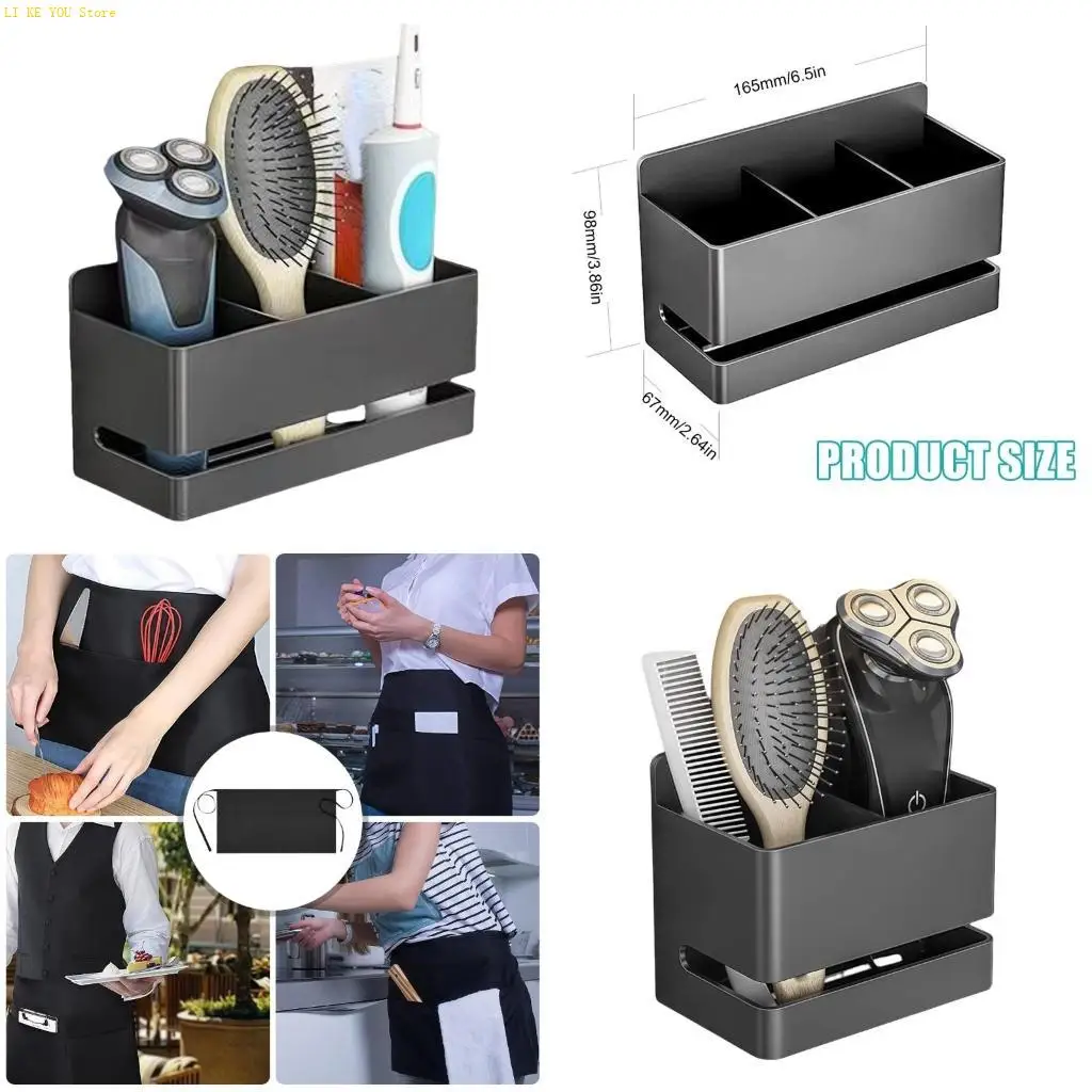 

W3JE Toothbrush Holder Box Bathroom Razors Hair Comb Organizers Storage Rack Enduring