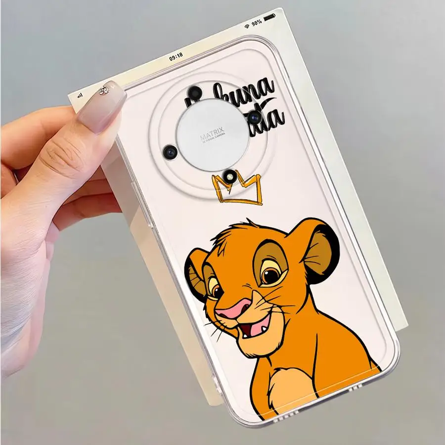 

Чехол для Honor X8a 90 Lite X9a X9b X8 X7b X8b, прозрачный чехол Disney Lion King