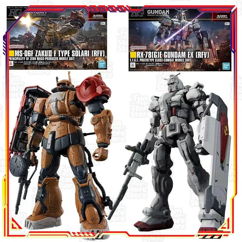 

Bandai Gundam EX MS-06F Zaku II F Type Solari Action Figure from Requiem for Vengeance Anime Mobile Suit Toy Collectible for