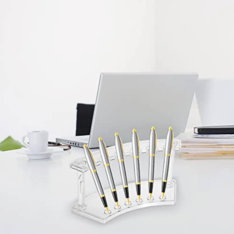 8 Pack Acryl Stift Display Stand 6 Slot Stift Halter Rack Augenbraue Stift Ständer Make-Up Pinsel Rack Organizer für Schule Büro hause Sto