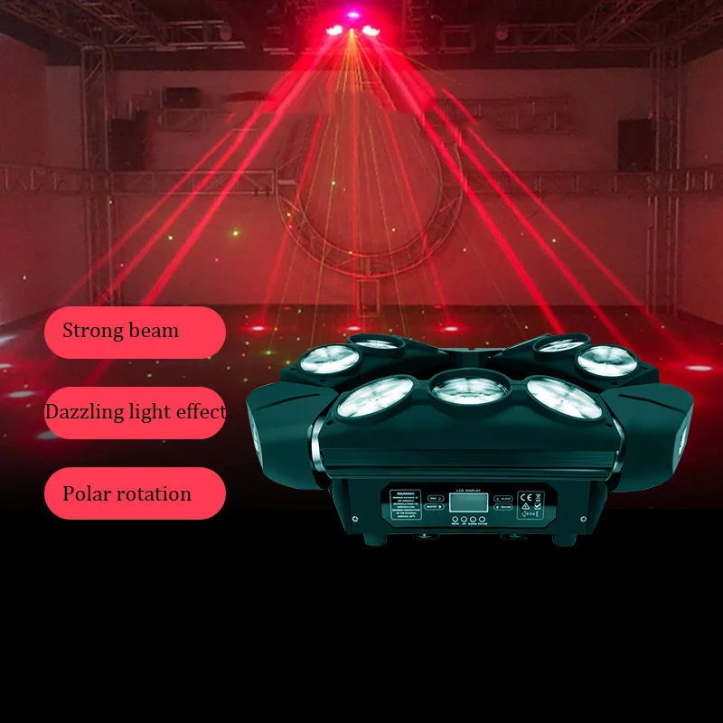 LED 3 In1 Stage Light Shaking Head Spider Laser Beam Laser Light For Bar KTV Club Stage Light