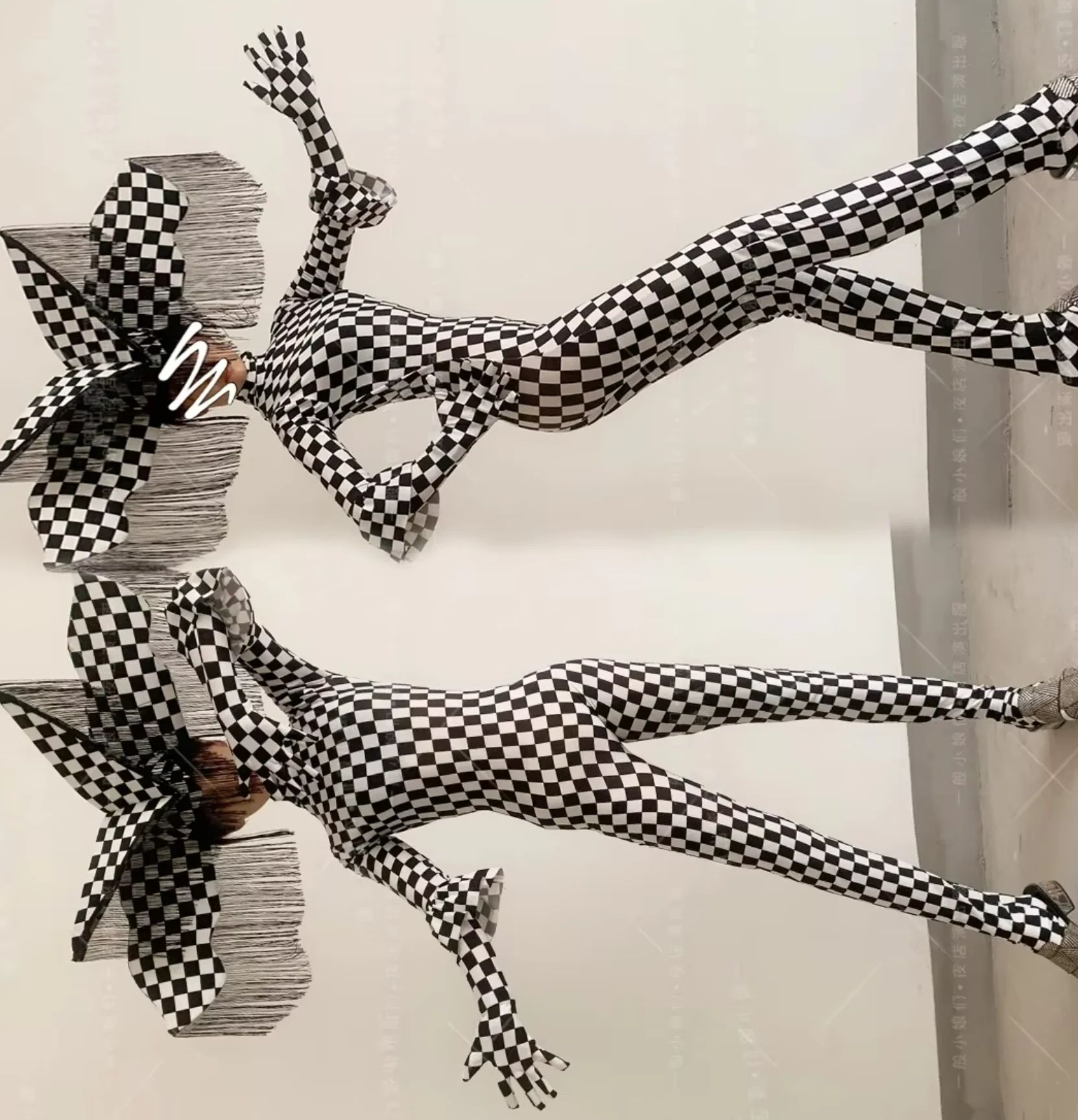 

Nightclub stage Witch Dress Carnival Rave Bodysuit Performance Clothing Fringe Headdress Funny Halloween cosplay Costume