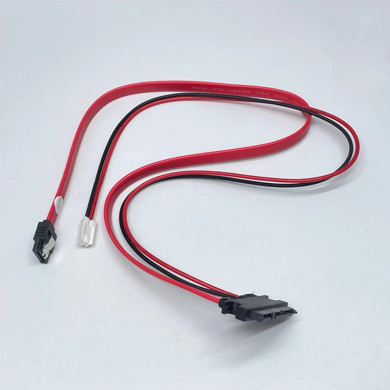 7+15 22p SATA To 7p SATA + 2p/3p Optical Drive Solid State Drive Power Cable 40cm for NAS Mini Computer