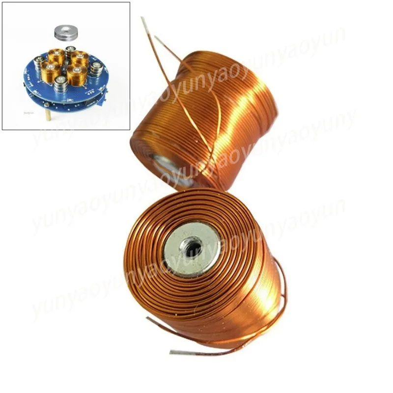 2/4 Pieces 21X22mm Magnetic Levitation DIY All-copper Coil, Large Outer Diameter and Large Thrust Experimental Coil