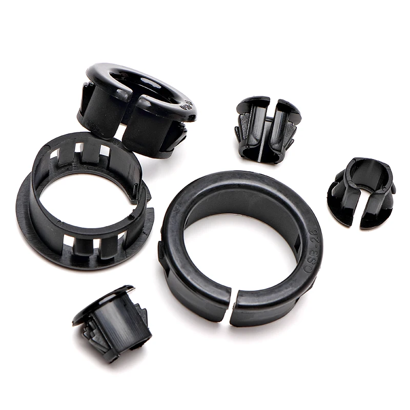 

Buckle Type Plastic Protective Coil Plastic Hole Plug Cover Nylon Electrical Equipment Black Smart With Card Slot Through-hole