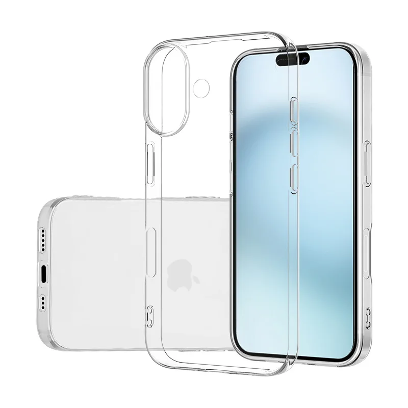 Ultradünne, schlanke, klare Handyhülle für iPhone 16 16Pro 16pro Max 16 Plus, weiche TPU-Abdeckung