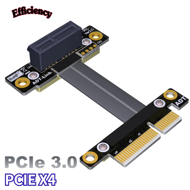 

Кабель-удлинитель ADT PCI-E X4-X1, 4 шт., PCIe 3,0, PCIe3.0x1 Gen3 8G/bps