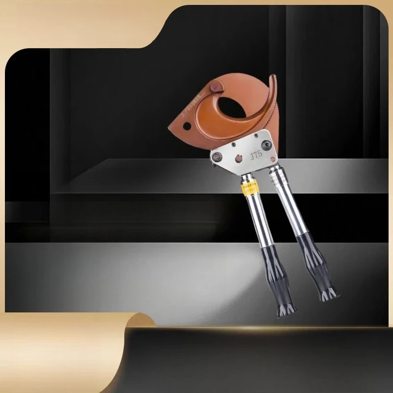 J40 Ratcheting Cable Cutter 300mm² Cu/Al & φ30mm Armored Cables | Mechanical Ratcheting Design | Ultra-Lightweight 1.15kg