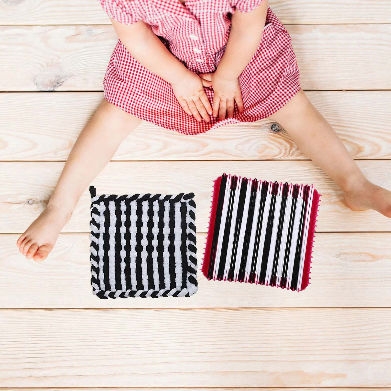 192 قطعة Potholder تلوح في الأفق عبوة العصابات المرنة الاكريليك لتقوم بها بنفسك النسيج عدة لوازم الحرفية وظيفية لصنع منصات الحرارة