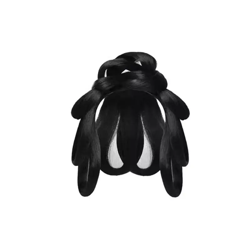 Set completo di parrucche Hanfu: acconciatura antica all-in-one con panini per capelli stile Ming/Tang Parrucca completa cinese tradizionale