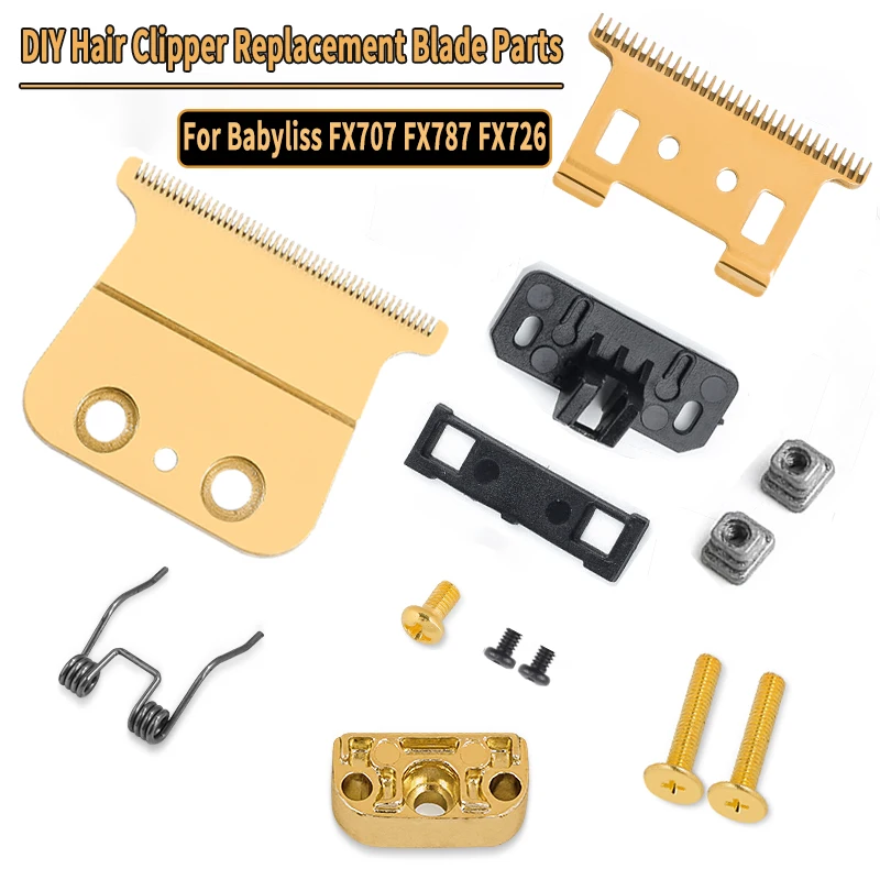 Cuchillas de repuesto para cortadora de peluquero FX787, resorte y hoja de plástico para BabylissPro FX707 FX726, accesorios para cortadora de pelo, piezas DIY