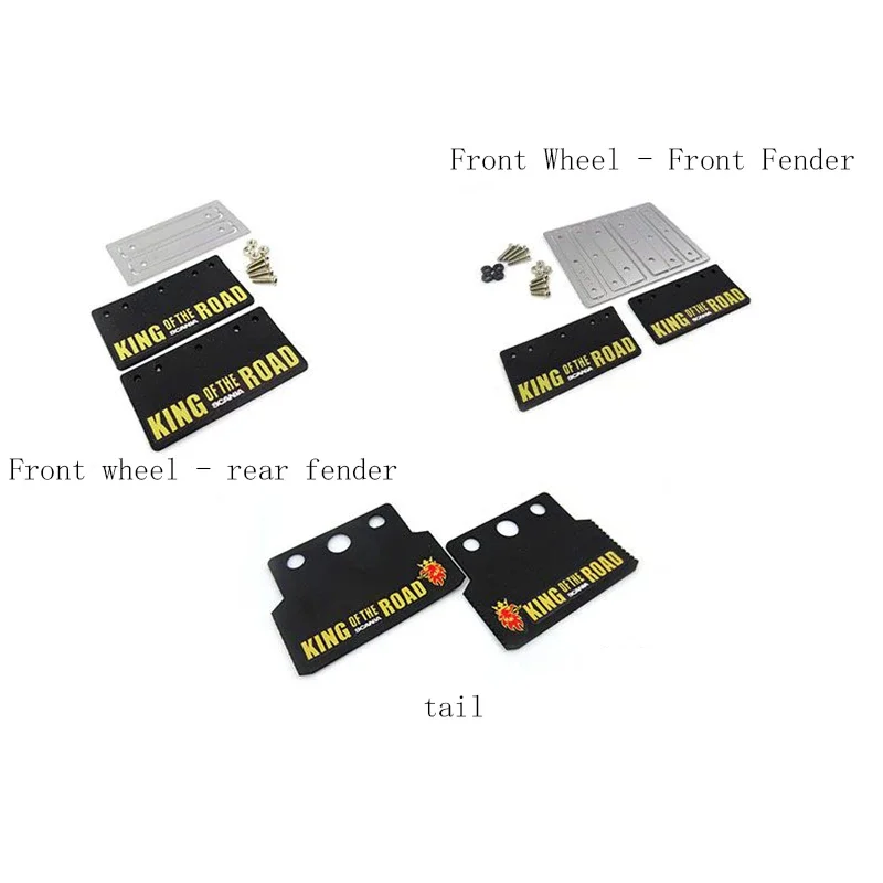 Rubber Fender Kit Decorate for 1/14 Tamiya RC Truck Trailer Tipper SCANIA R730 R470 R620 Car Diy Parts