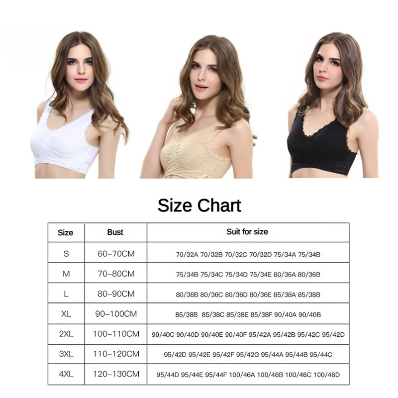 Reggiseni con chiusura frontale per donna reggiseno taglie forti reggiseno Push Up senza cuciture reggiseno Sexy in pizzo reggiseno senza fili tinta