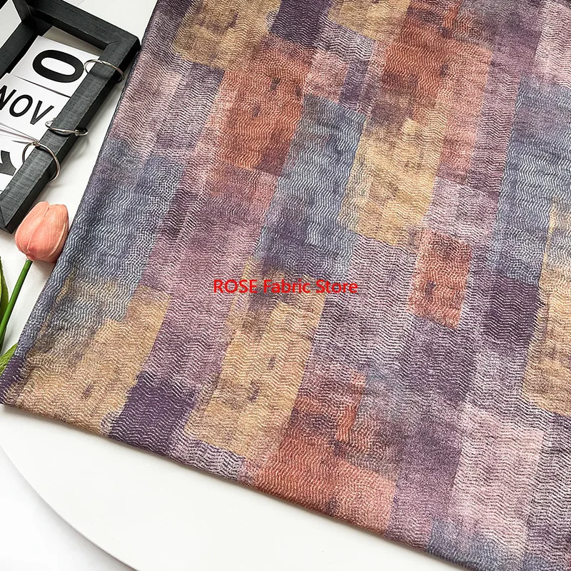 1 meter Ethnic Style Cotton Jacquard Fabric Digital Printing Sewing Fabric Making Women Wear Dress Children Home Clothes