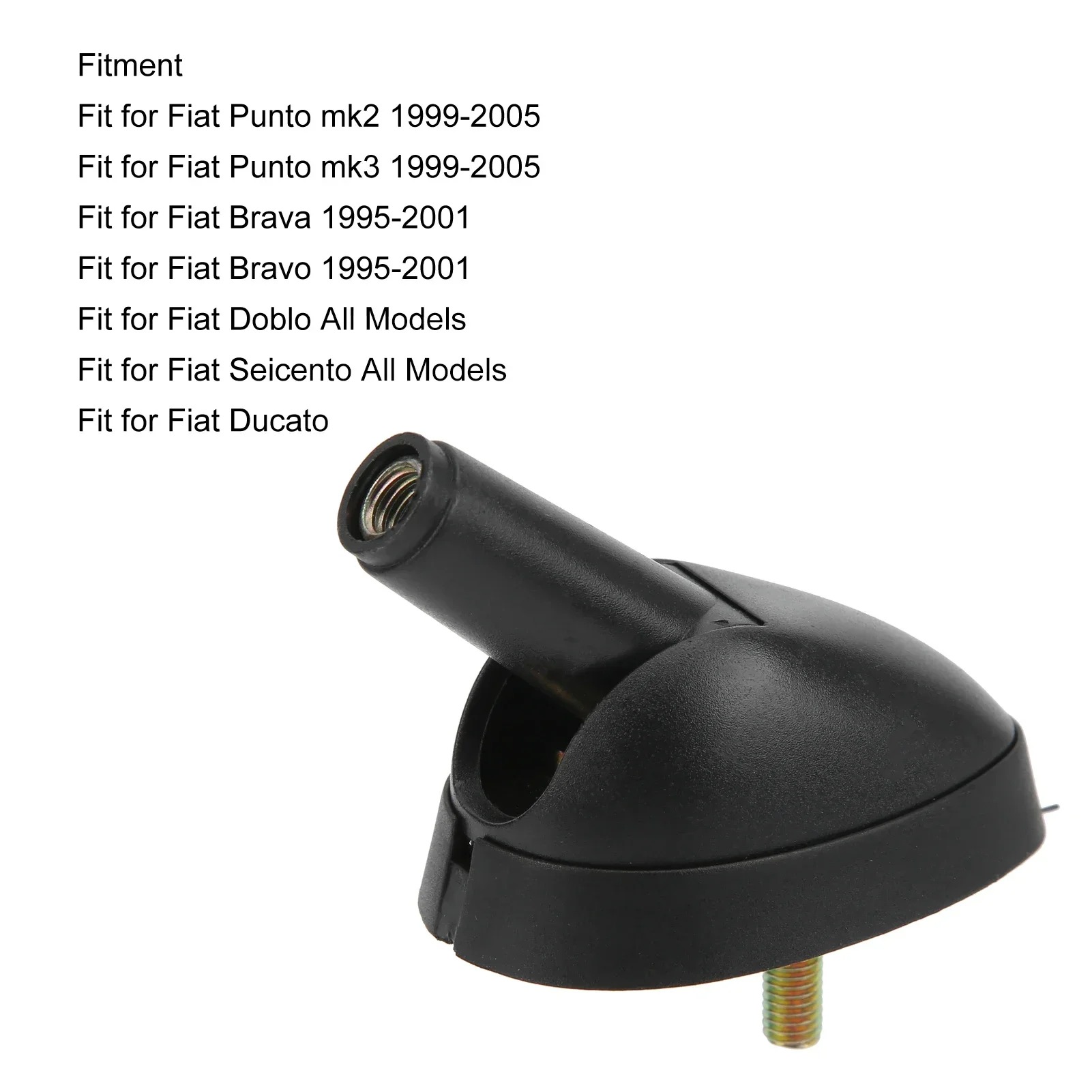Car Antenna Base Adapter Black Fit For Fiat Punto/Doblo/Brava/Bravo/Seicento/Ducato